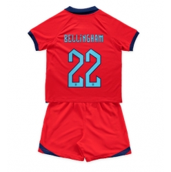England Jude Bellingham #22 Auswärtstrikot Kinder WM 2022 Kurzarm (+ kurze hosen)