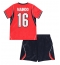 England Kobbie Mainoo #16 Auswärtstrikot Kinder WM 2026 Kurzarm (+ kurze hosen)