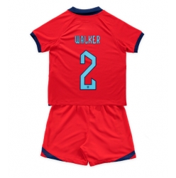 England Kyle Walker #2 Auswärtstrikot Kinder WM 2022 Kurzarm (+ kurze hosen)