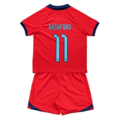 England Marcus Rashford #11 Auswärtstrikot Kinder WM 2022 Kurzarm (+ kurze hosen)