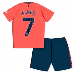 Everton Dwight McNeil #7 Auswärtstrikot Kinder 2023-24 Kurzarm (+ kurze hosen)