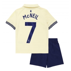 Everton Dwight McNeil #7 Auswärtstrikot Kinder 2025-26 Kurzarm (+ kurze hosen)