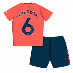 Everton James Tarkowski #6 Auswärtstrikot Kinder 2023-24 Kurzarm (+ kurze hosen)
