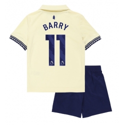 Everton Thierno Barry #11 Auswärtstrikot Kinder 2025-26 Kurzarm (+ kurze hosen)