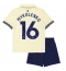 Everton Vitaliy Mykolenko #16 Auswärtstrikot Kinder 2025-26 Kurzarm (+ kurze hosen)