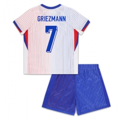 Frankreich Antoine Griezmann #7 Auswärtstrikot Kinder EM 2024 Kurzarm (+ kurze hosen)