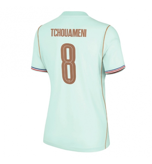 Frankreich Aurelien Tchouameni #8 Auswärtstrikot Frauen WM 2026 Kurzarm Frankreich Aurelien Tchouameni #8 Auswärtstrikot Frauen WM 2026 Kurzarm
