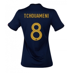 Frankreich Aurelien Tchouameni #8 Heimtrikot Frauen WM 2022 Kurzarm