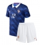 Frankreich Bradley Barcola #12 Heimtrikot Kinder WM 2026 Kurzarm (+ kurze hosen)