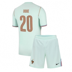 Frankreich Desire Doue #20 Auswärtstrikot Kinder WM 2026 Kurzarm (+ kurze hosen)