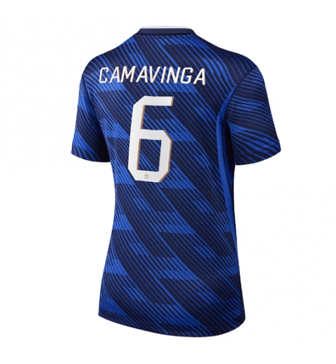 Frankreich Eduardo Camavinga #6 Heimtrikot Frauen WM 2026 Kurzarm Frankreich Eduardo Camavinga #6 Heimtrikot Frauen WM 2026 Kurzarm