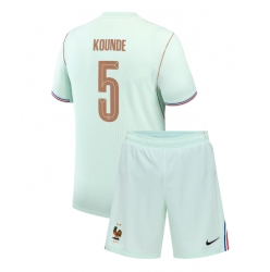 Frankreich Jules Kounde #5 Auswärtstrikot Kinder WM 2026 Kurzarm (+ kurze hosen)