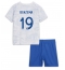 Frankreich Karim Benzema #19 Auswärtstrikot Kinder WM 2022 Kurzarm (+ kurze hosen)
