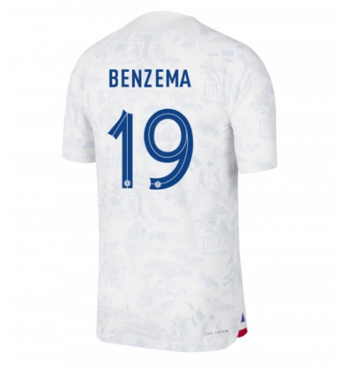 Frankreich Karim Benzema #19 Auswärtstrikot WM 2022 Kurzarm