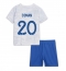 Frankreich Kingsley Coman #20 Auswärtstrikot Kinder WM 2022 Kurzarm (+ kurze hosen)