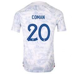 Frankreich Kingsley Coman #20 Auswärtstrikot WM 2022 Kurzarm