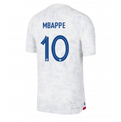 Frankreich Kylian Mbappe #10 Auswärtstrikot WM 2022 Kurzarm