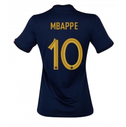 Frankreich Kylian Mbappe #10 Heimtrikot Frauen WM 2022 Kurzarm