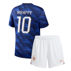 Frankreich Kylian Mbappe #10 Heimtrikot Kinder WM 2026 Kurzarm (+ kurze hosen)