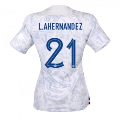 Frankreich Lucas Hernandez #21 Auswärtstrikot Frauen WM 2022 Kurzarm