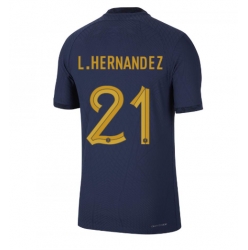 Frankreich Lucas Hernandez #21 Heimtrikot WM 2022 Kurzarm