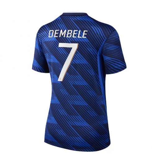 Frankreich Ousmane Dembele #7 Heimtrikot Frauen WM 2026 Kurzarm Frankreich Ousmane Dembele #7 Heimtrikot Frauen WM 2026 Kurzarm
