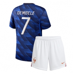 Frankreich Ousmane Dembele #7 Heimtrikot Kinder WM 2026 Kurzarm (+ kurze hosen)