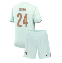 Frankreich Rayan Cherki #24 Auswärtstrikot Kinder WM 2026 Kurzarm (+ kurze hosen)