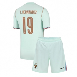 Frankreich Theo Hernandez #19 Auswärtstrikot Kinder WM 2026 Kurzarm (+ kurze hosen)