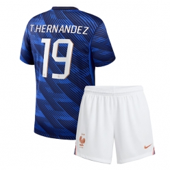Frankreich Theo Hernandez #19 Heimtrikot Kinder WM 2026 Kurzarm (+ kurze hosen)