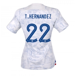 Frankreich Theo Hernandez #22 Auswärtstrikot Frauen WM 2022 Kurzarm