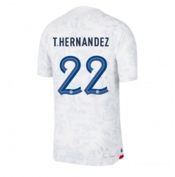 Frankreich Theo Hernandez #22 Auswärtstrikot WM 2022 Kurzarm