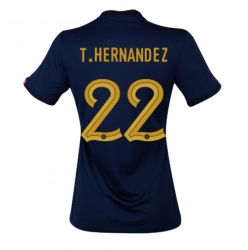 Frankreich Theo Hernandez #22 Heimtrikot Frauen WM 2022 Kurzarm