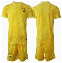Frankreich Torwart Heimtrikot Kinder EM 2024 Kurzarm (+ kurze hosen)