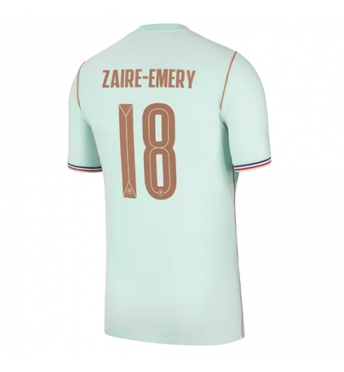 Frankreich Warren Zaire-Emery #18 Auswärtstrikot WM 2026 Kurzarm Frankreich Warren Zaire-Emery #18 Auswärtstrikot WM 2026 Kurzarm
