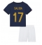 Frankreich William Saliba #17 Heimtrikot Kinder WM 2022 Kurzarm (+ kurze hosen)