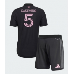 Inter Miami Casemiro #5 Auswärtstrikot Kinder 2026-27 Kurzarm (+ kurze hosen)