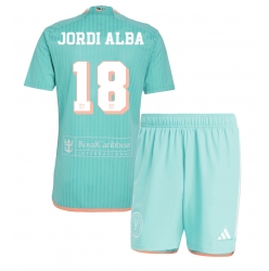Inter Miami Jordi Alba #18 3rd trikot Kinder 2024-25 Kurzarm (+ kurze hosen)