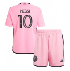 Inter Miami Lionel Messi #10 Heimtrikot Kinder 2024-25 Kurzarm (+ kurze hosen)