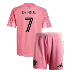 Inter Miami Rodrigo De Paul #7 Heimtrikot Kinder 2025-26 Kurzarm (+ kurze hosen)