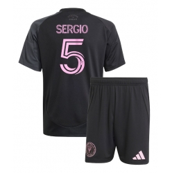 Inter Miami Sergio Busquets #5 Auswärtstrikot Kinder 2025-26 Kurzarm (+ kurze hosen)