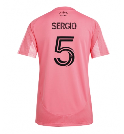 Inter Miami Sergio Busquets #5 Heimtrikot Frauen 2025-26 Kurzarm Inter Miami Sergio Busquets #5 Heimtrikot Frauen 2025-26 Kurzarm