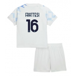 Inter Milan Davide Frattesi #16 Auswärtstrikot Kinder 2025-26 Kurzarm (+ kurze hosen)