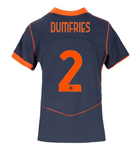 Inter Milan Denzel Dumfries #2 3rd trikot Frauen 2025-26 Kurzarm Inter Milan Denzel Dumfries #2 3rd trikot Frauen 2025-26 Kurzarm