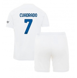 Inter Milan Juan Cuadrado #7 Auswärtstrikot Kinder 2023-24 Kurzarm (+ kurze hosen)