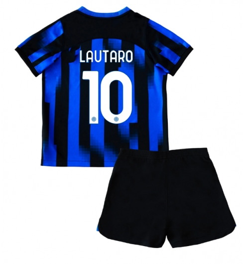 Inter Milan Lautaro Martinez #10 Heimtrikot Kinder 2023-24 Kurzarm (+ kurze hosen)
