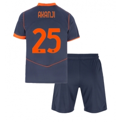 Inter Milan Manuel Akanji #25 3rd trikot Kinder 2025-26 Kurzarm (+ kurze hosen)
