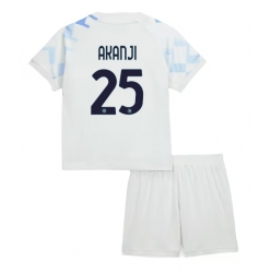 Inter Milan Manuel Akanji #25 Auswärtstrikot Kinder 2025-26 Kurzarm (+ kurze hosen)