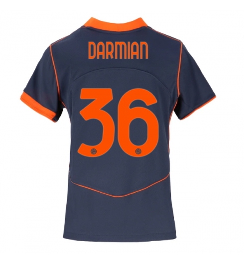 Inter Milan Matteo Darmian #36 3rd trikot Frauen 2025-26 Kurzarm Inter Milan Matteo Darmian #36 3rd trikot Frauen 2025-26 Kurzarm