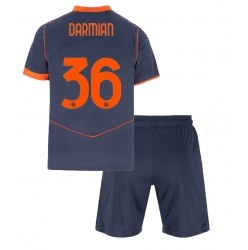 Inter Milan Matteo Darmian #36 3rd trikot Kinder 2025-26 Kurzarm (+ kurze hosen)